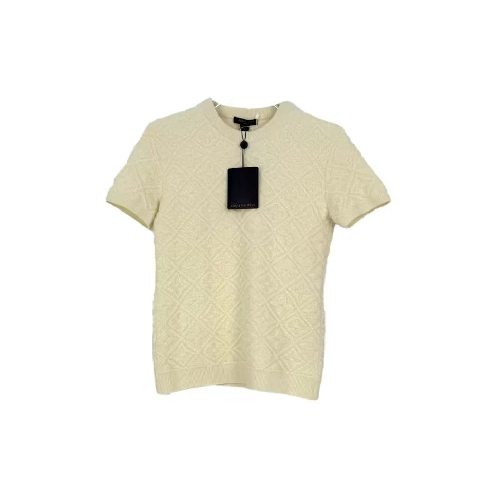 未使用 LouisVuitton/路易威登 汤/P235907171/满logo短袖毛衣 S