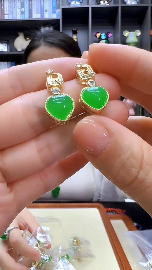 翡翠14K金镶嵌颈饰丹丹diy劲饰