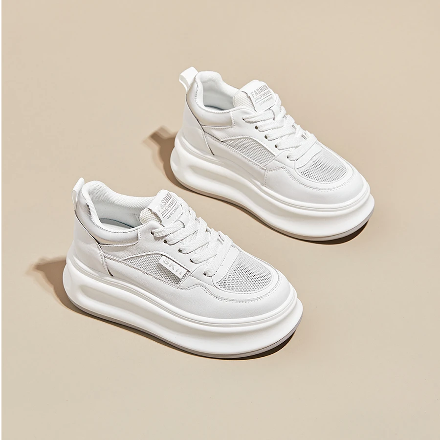 MAGUBA/玛古芭小个子内增高9CM透气网面夏季新款厚底女板鞋