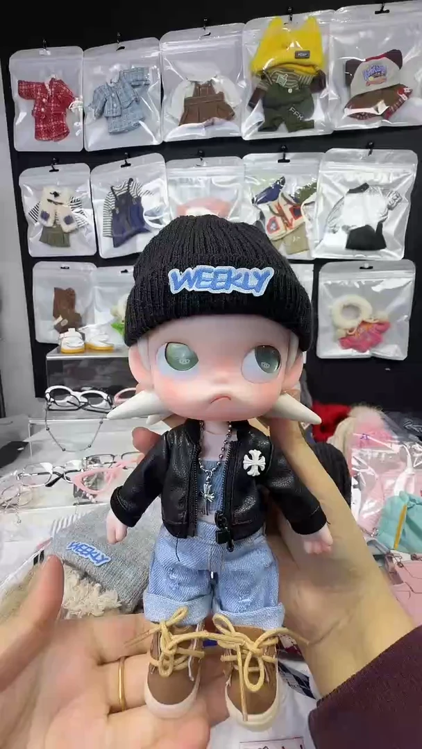 1/8可动人偶娃衣（帽子+皮衣+项链+抹胸+牛仔裤）