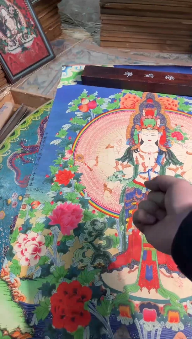 卷轴画卷轴画东东的唐卡tk16