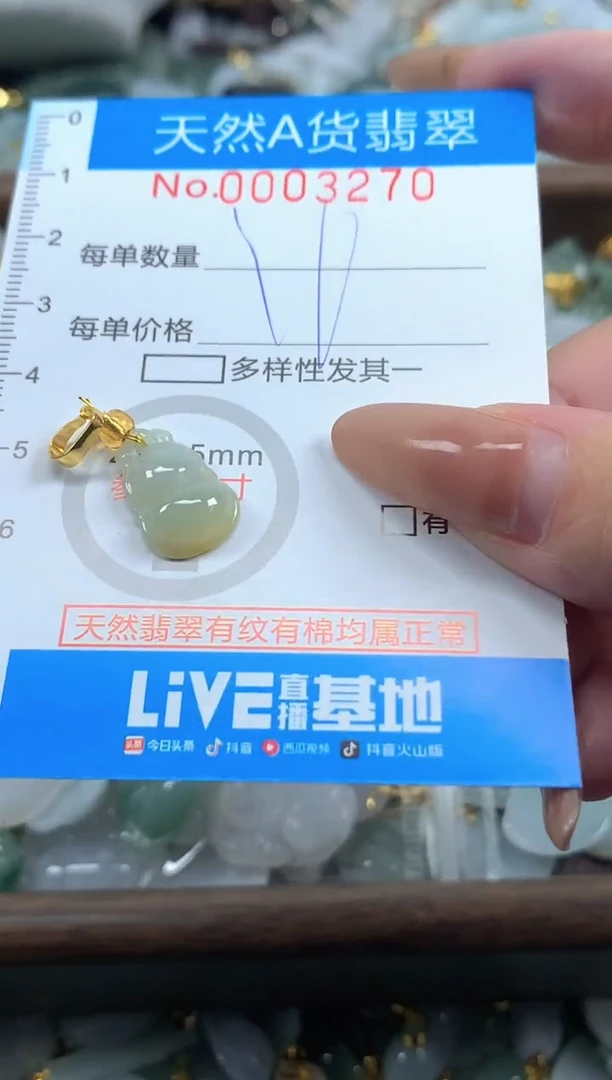 颈饰未镶嵌翡翠净货挂件-3270