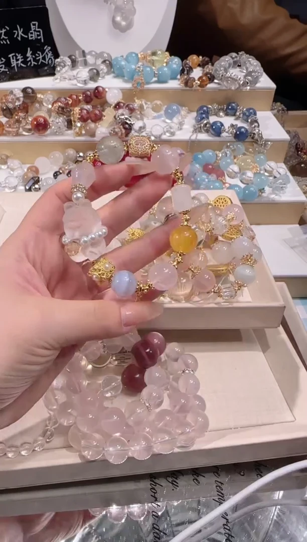 未镶嵌手串水晶多样性发一