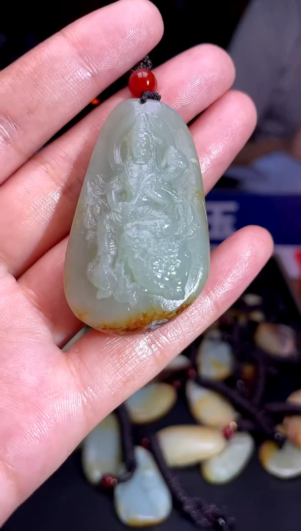 和田玉未镶嵌挂件1