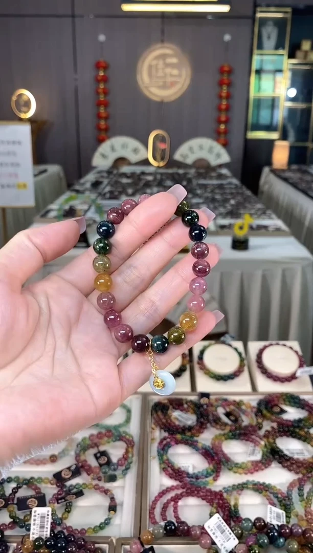 未镶嵌老矿碧玺单圈手串8mm+碧玺hon多样性发一条