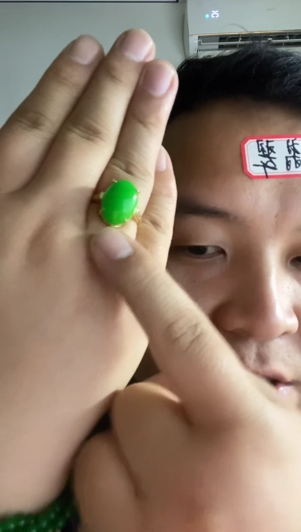 翡翠14K金镶嵌颈饰225戒指