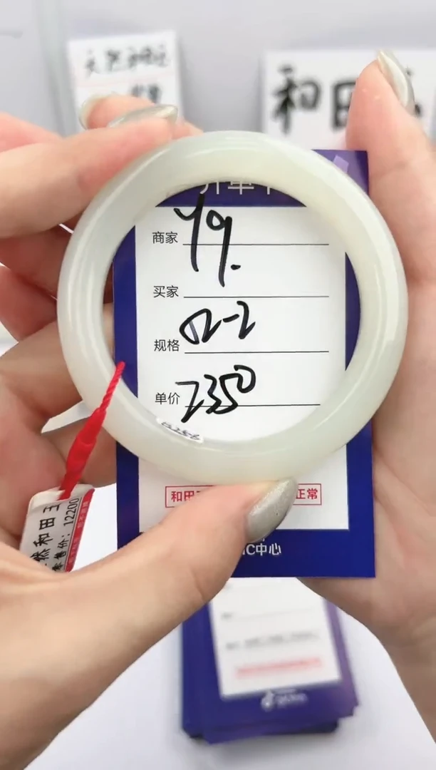 和田玉手镯未镶嵌微色差Y9