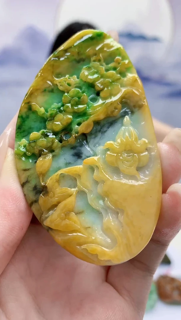 定制翡翠未镶嵌4812jw-毛货挂件21