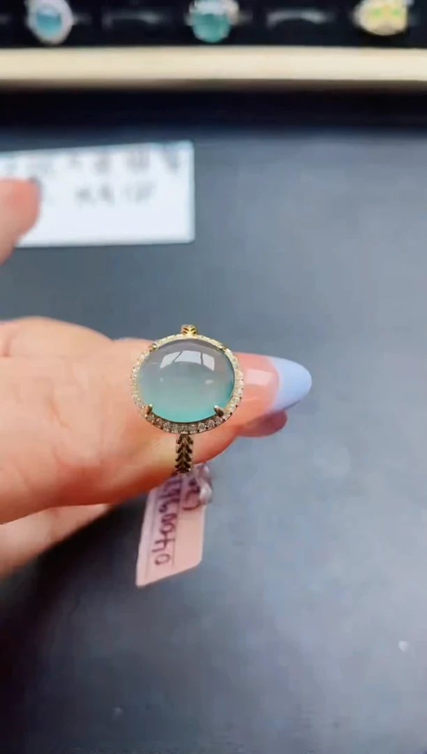 翡翠戒指银S925镶嵌321321