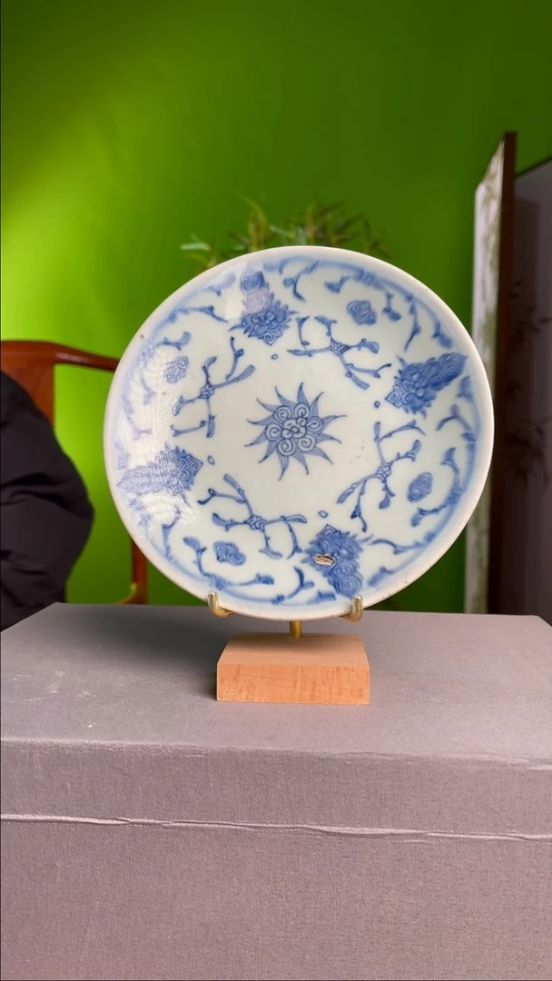 【闪购商品】摆件瓷青花缠枝莲大盘