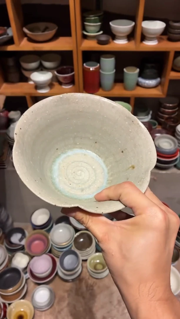 瓷片陈*334灰色粗陶碗1个