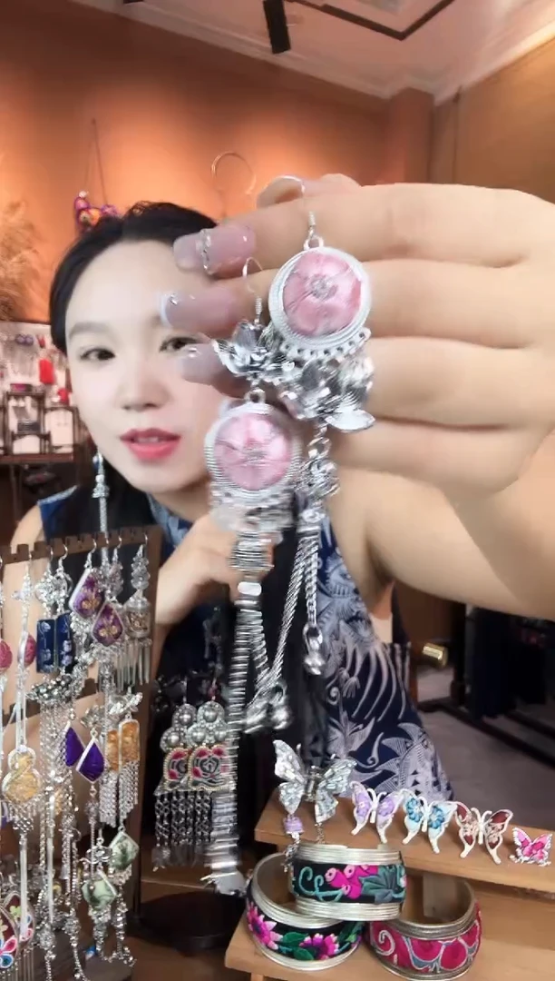刺绣纯手工民族风耳环
