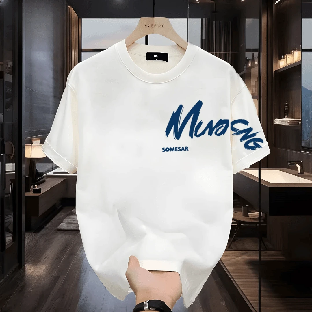 痞帅重磅纯棉短袖T恤青年男女款夏季ins潮牌街头宽松圆领上衣