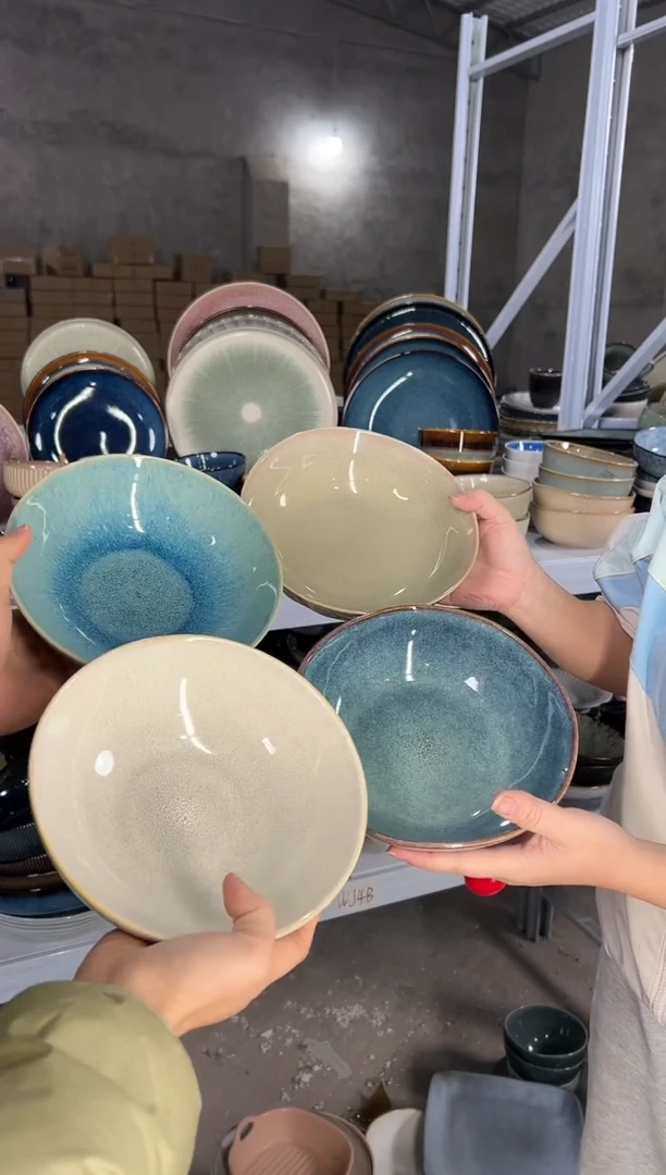 陶瓷外贸尾货瑕疵满20包邮X4菜碗组合