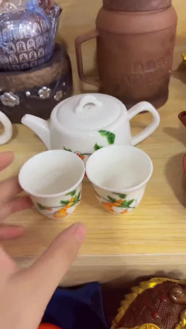 陶瓷茶具摆件旅行套组