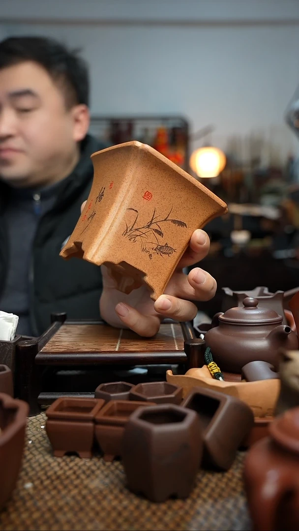 紫砂花盆老*長木軒精品紫砂