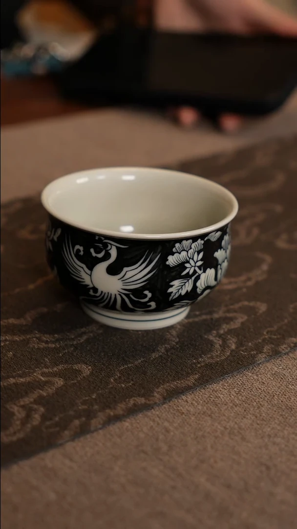 【青遇之境】神秘二号釉太阳鸟牡丹主人杯