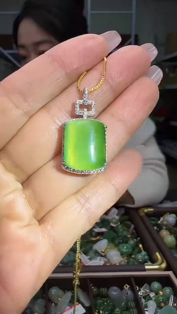 颈饰银S925镶嵌和田玉（多样性发货.发其一)12.15.16