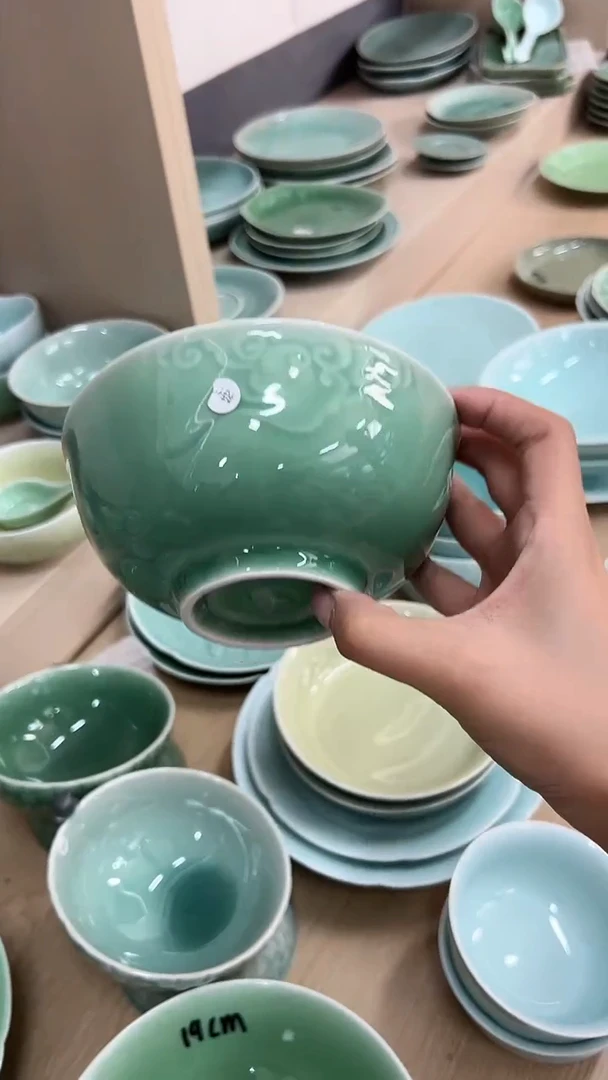 龙泉云间青瓷小米茶器