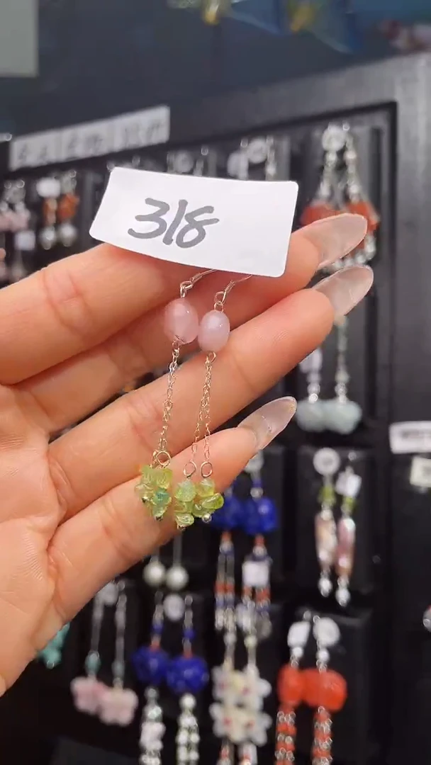 银S925镶嵌耳饰紫晶喜欢拍随机