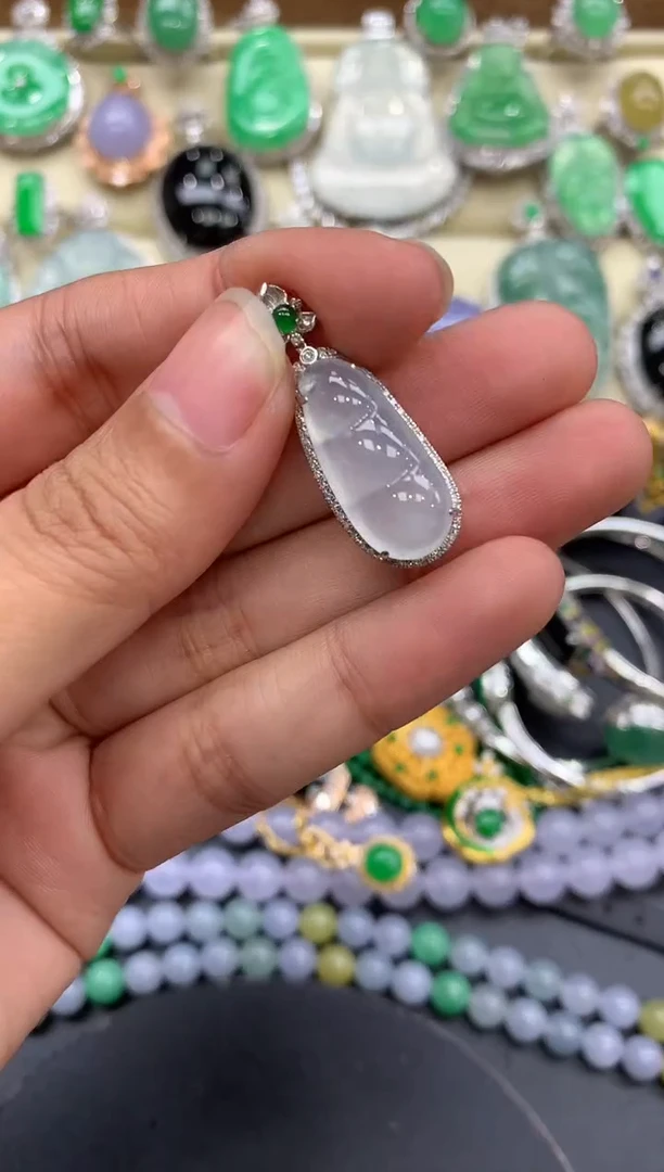 【闪购商品】翡翠颈饰18K金镶嵌158-中国好珍宝