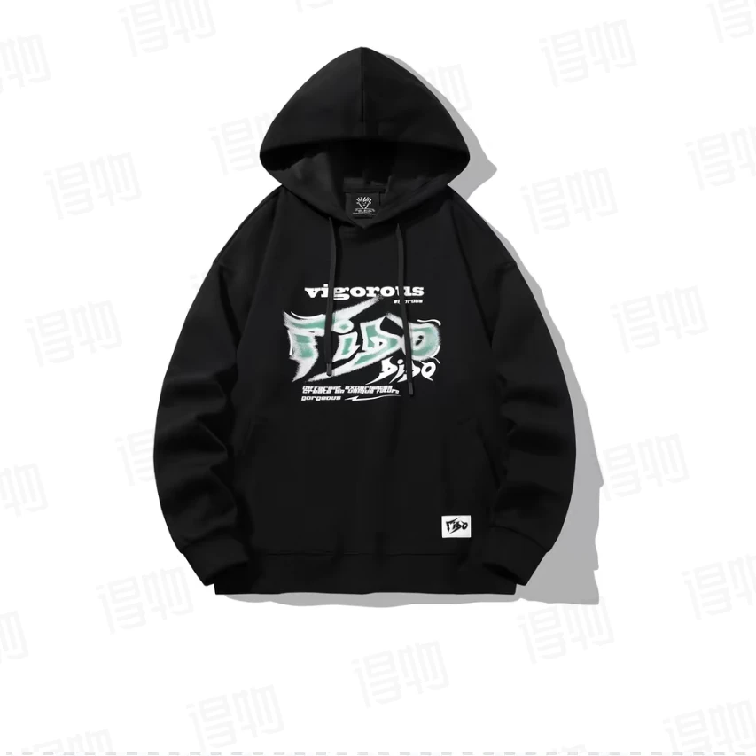 2150-七喜专柜正品复古美式潮牌连帽卫衣秋季新款