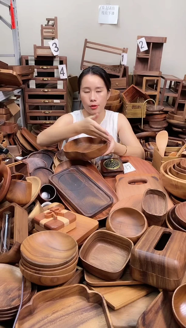 南美胡桃木苹果形果盘