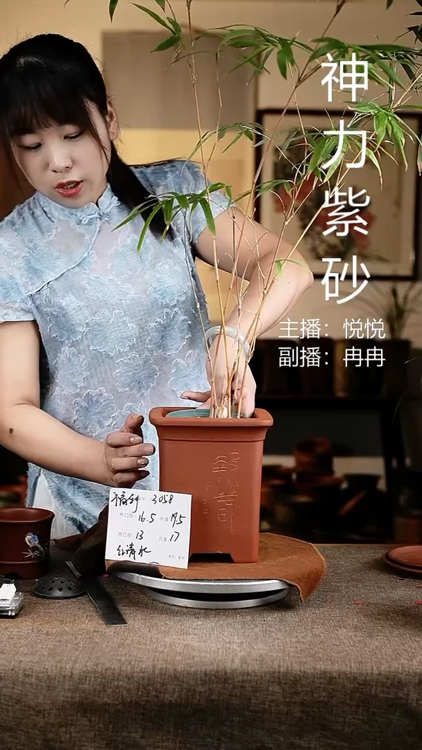 紫砂花盆花卉工艺3058