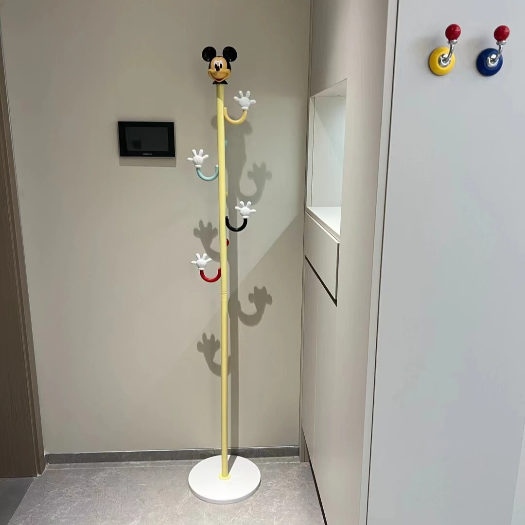 儿童衣帽架落地不占地网红米奇挂衣架子女生挂包支架卧室杆式