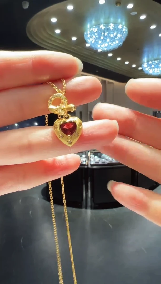 【闪购商品】石榴石颈饰银S925镶嵌49】