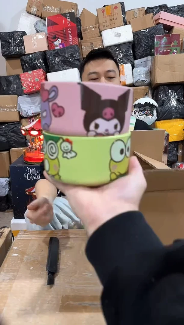 瓷片大眼蛙加库洛米碗2件套