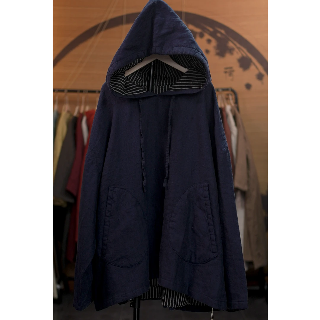 11758 汉连帽夹棉卫衣 纯色百搭（衣长70 胸围142 ）