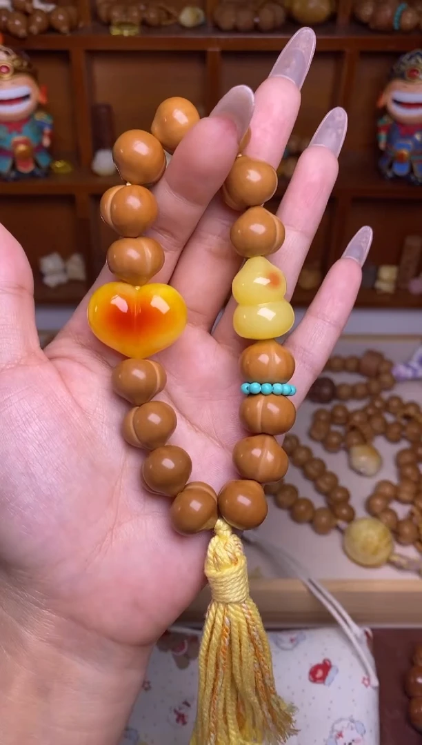 手串猴头核桃福禄双全高定柯基屁桃手持【4配饰款】