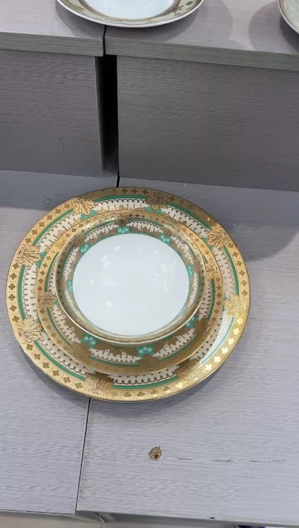 瓷片大小盘+水果碗 1套