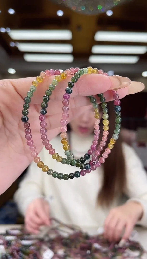 【闪购商品】碧玺/未镶嵌4mm+碧玺多圈多样性发货14