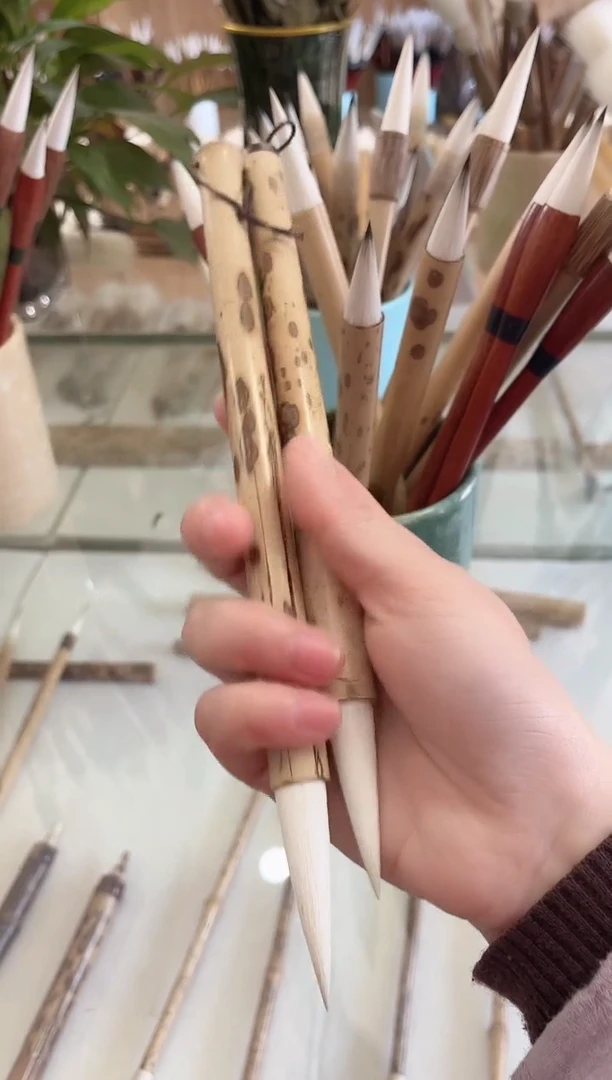 【清水试笔，拒绝蘸墨】墨舞笔庄毛笔2支羊兼毫