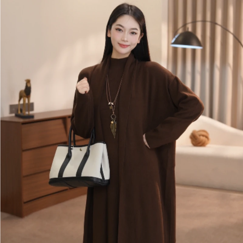 vco/微酷连衣裙禅意秋冬茶服中国风复古古风时尚套装中式宽松