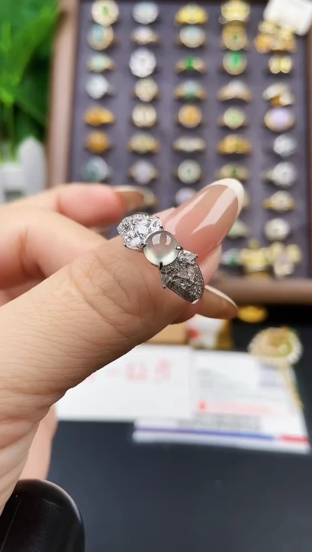银S925镶嵌戒指翡翠02