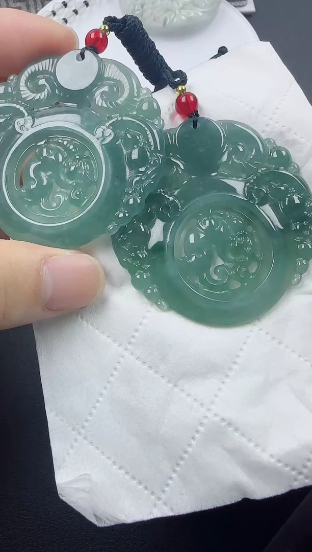 【闪购商品】翡翠颈饰未镶嵌翡翠三阳开泰（多样性发其一）