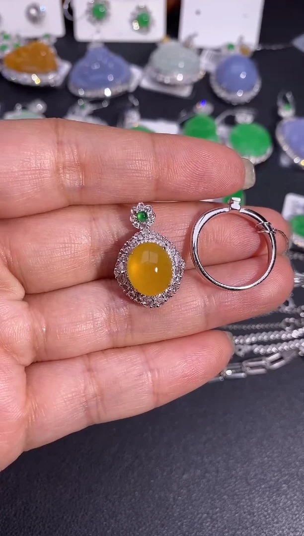 【闪购商品】翡翠戒指18K金镶嵌两用款戒指