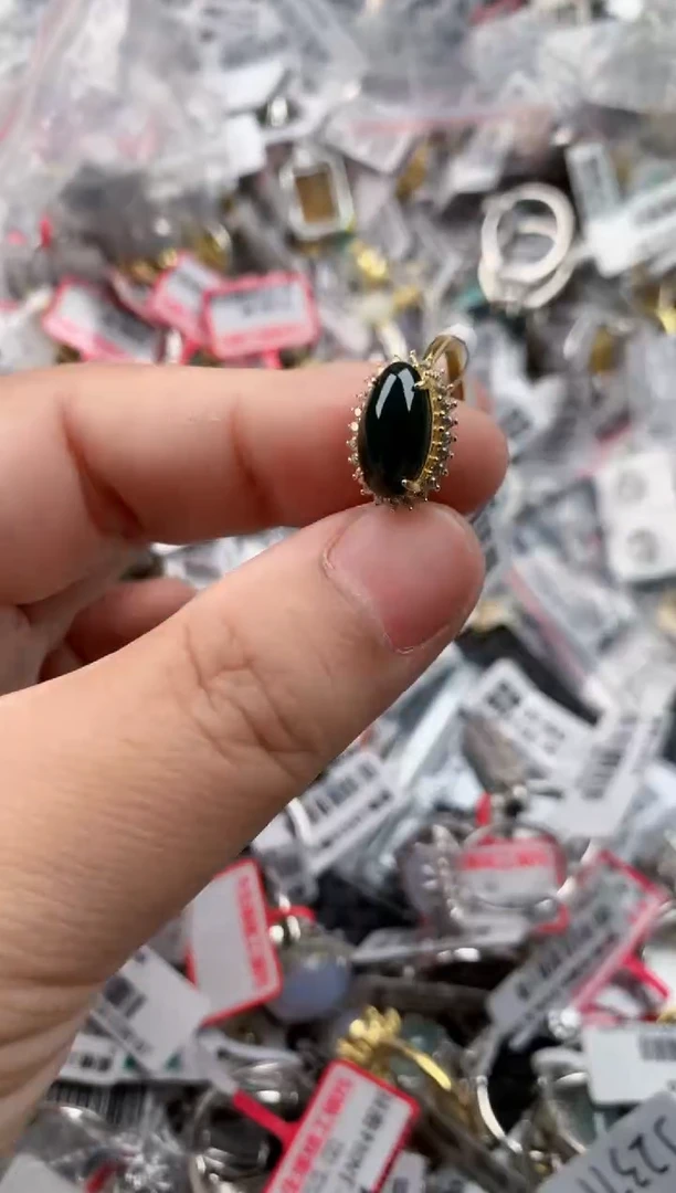 银S925镶嵌戒指翡翠555     4