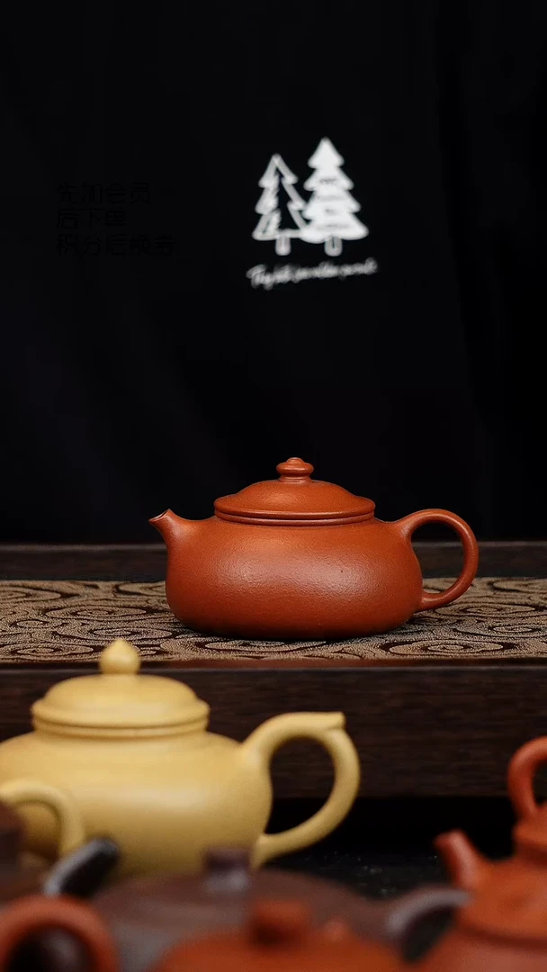 茶壶紫砂预售寒江125cc小煤窑生砂朱泥