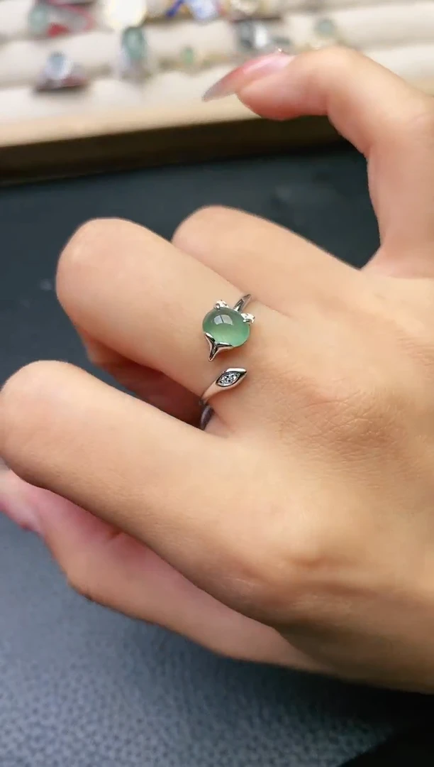 【闪购商品】翡翠戒指银S925镶嵌1111