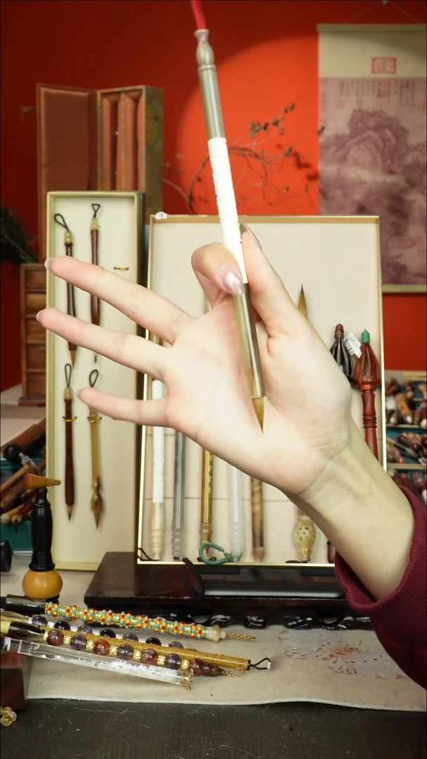 217号闪孤品高货毛笔链接 清水试笔 蘸墨不退