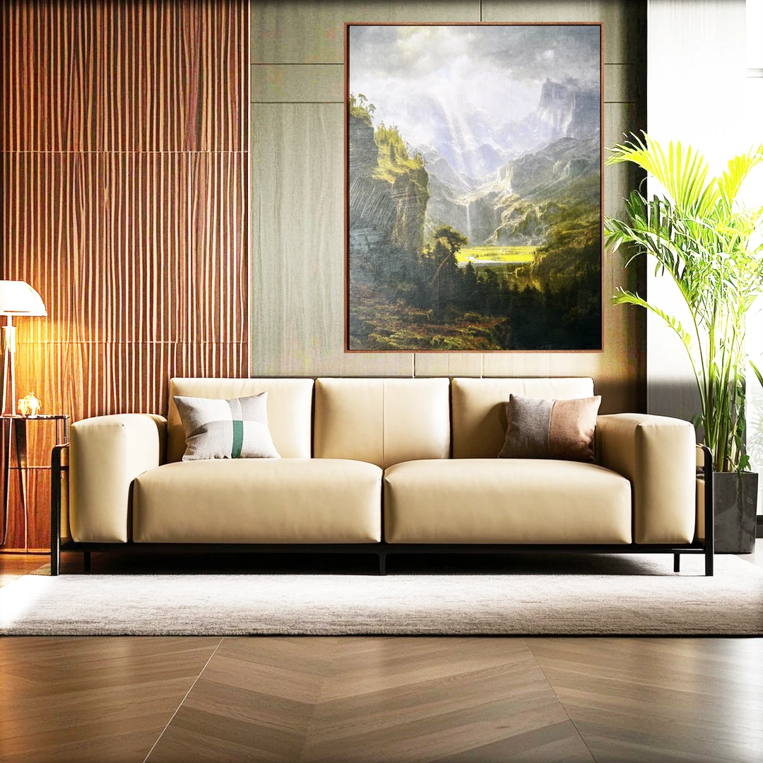 落基山脉博物馆复刻版画客厅沙发背景墙卧室餐厅玄关挂画轻奢油画