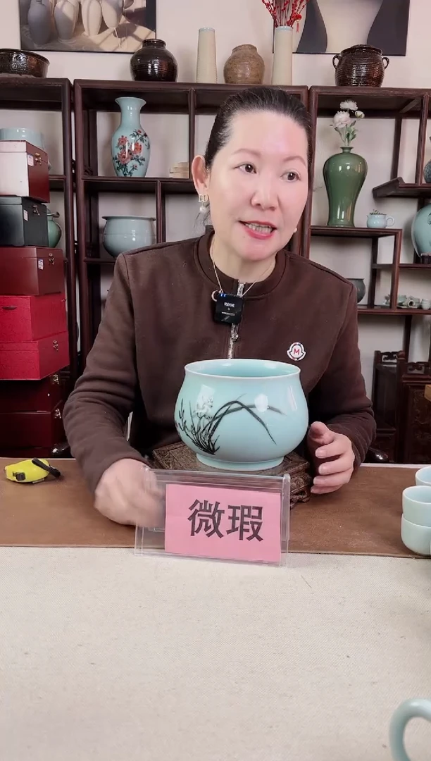 【闪购商品】杯微瑕 釉中彩 兰花画 钵