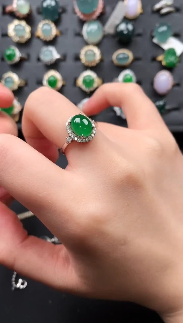 【闪购商品】翡翠戒指银S925镶嵌3465346