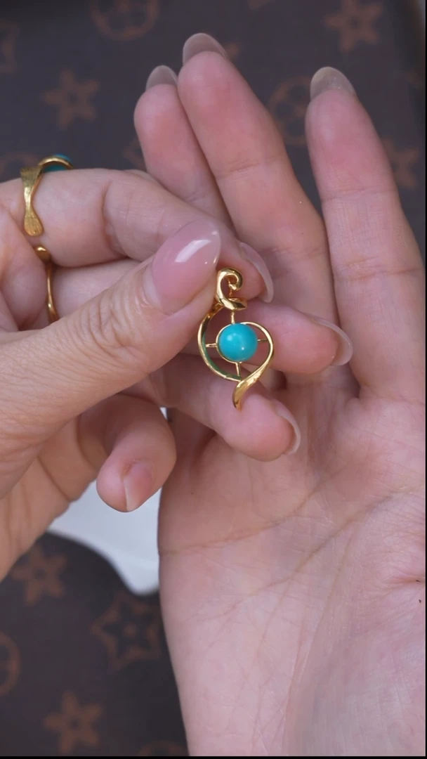 未镶嵌绿松石吊坠(赠链)【娇娇专属】绿松石吊坠  XZ0858BZ