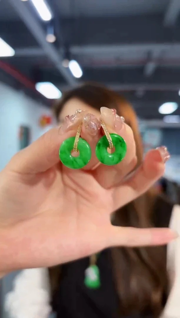 【闪购商品】翡翠耳饰未镶嵌含小耳包/支持复检一对