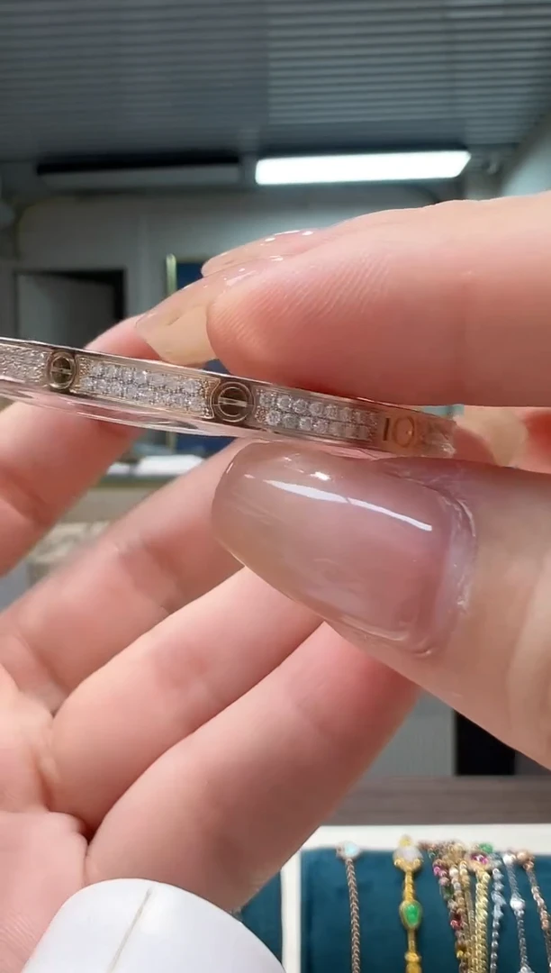 18K金镶嵌手镯钻石钻石满天星手镯（16-19）备注手围